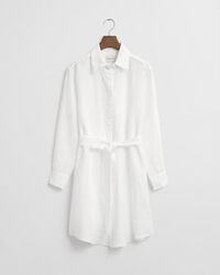 Abito chemisier in lino con cintura