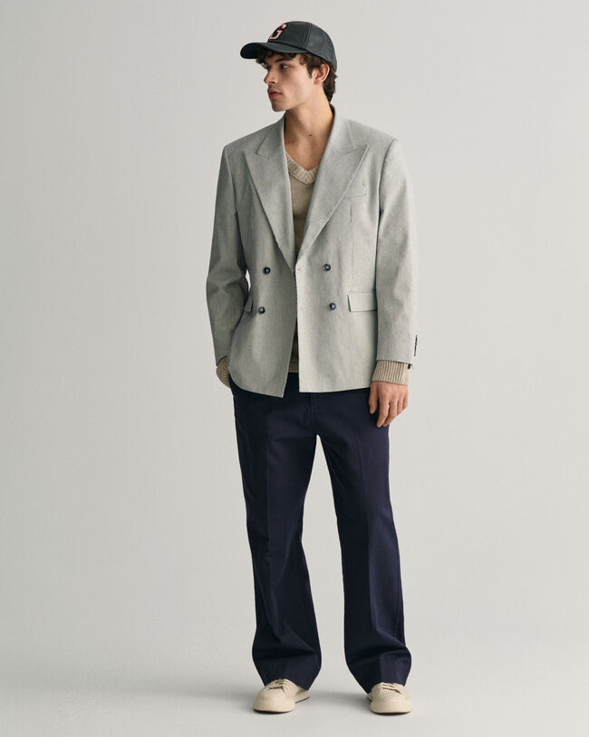 Blazer doppiopetto a righe oversize