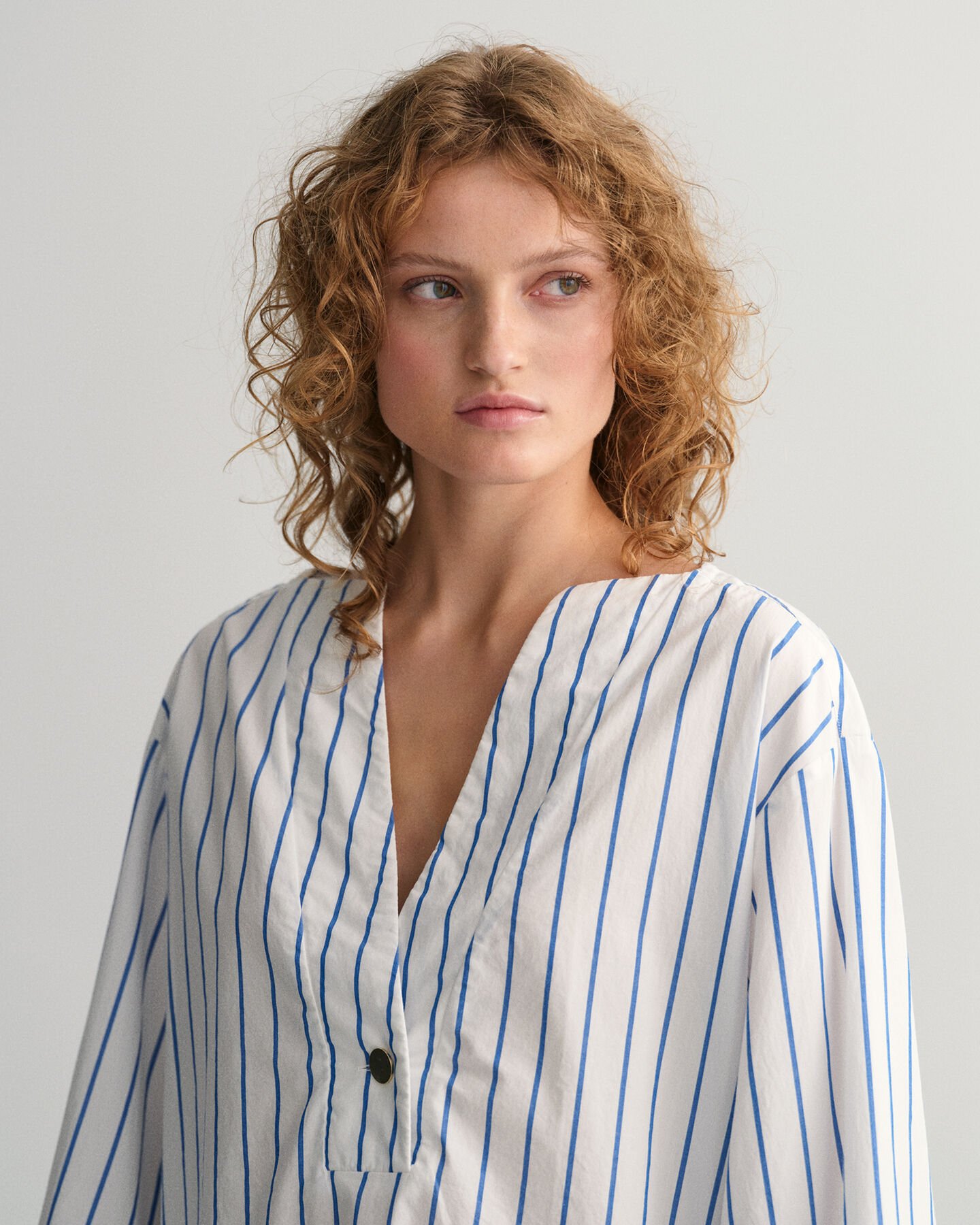 Camicia a righe popover relaxed fit