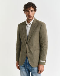 Giacca da abito in lino-cotone slim fit