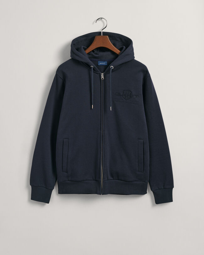 Felpa con zip e cappuccio Tonal Shield