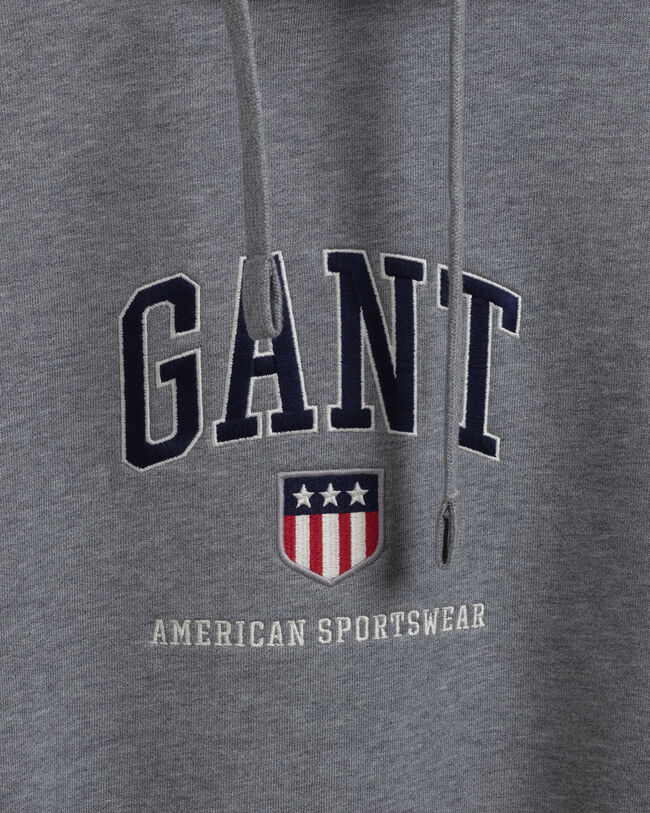 Felpa Retro Shield con cappuccio