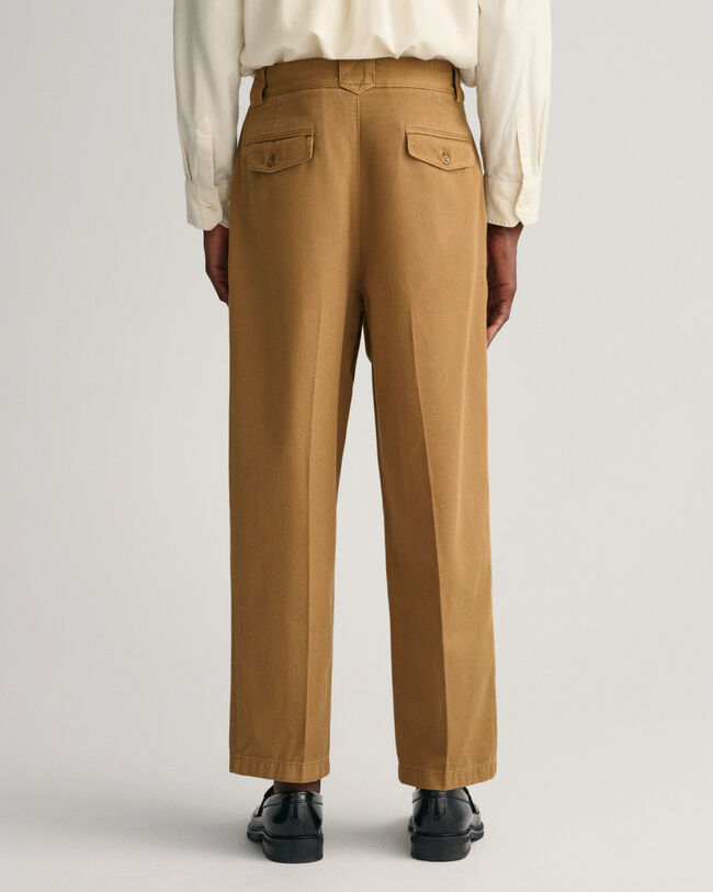 Pantaloni chino in twill con pinces