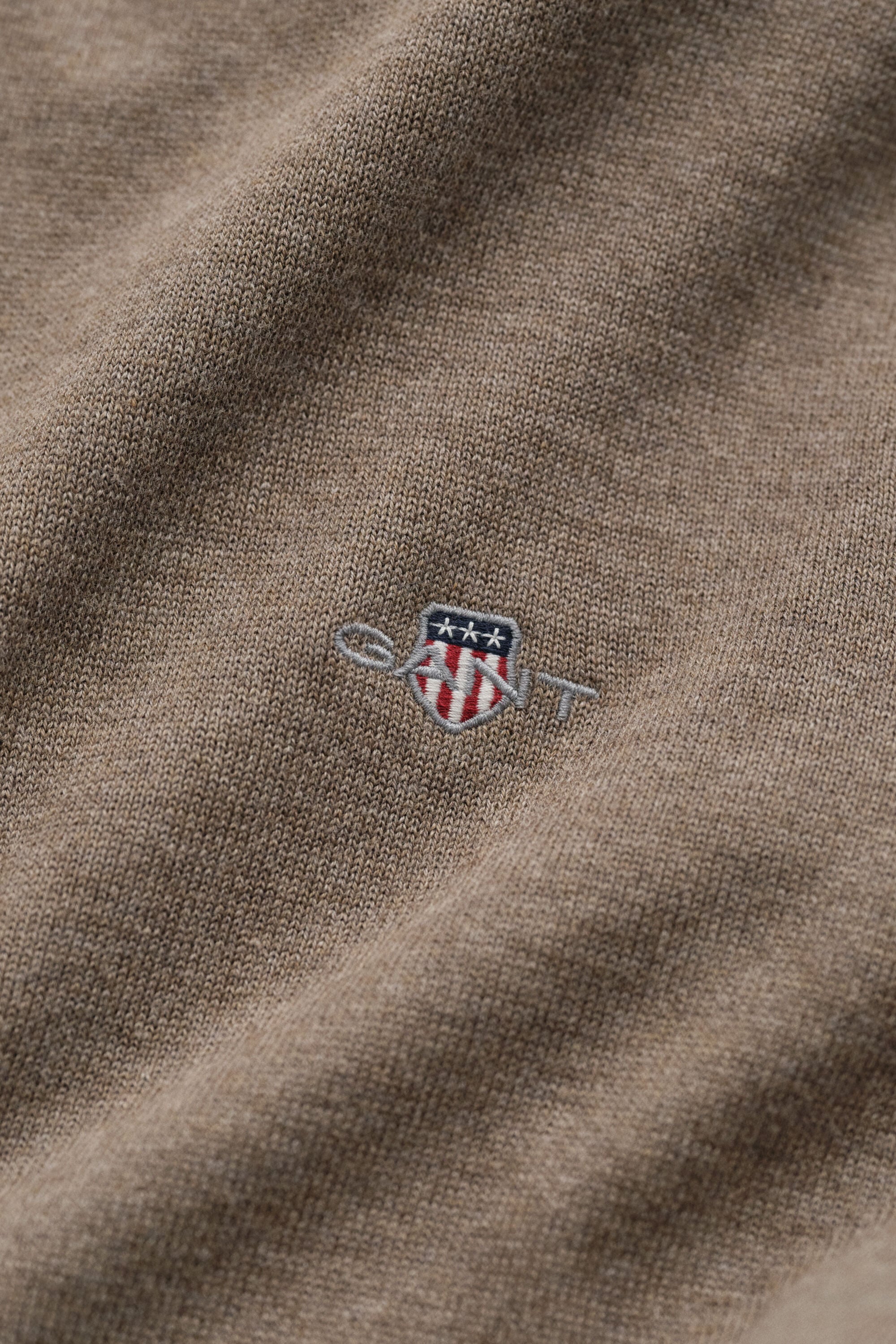 Maglia in cotone classico con zip corta