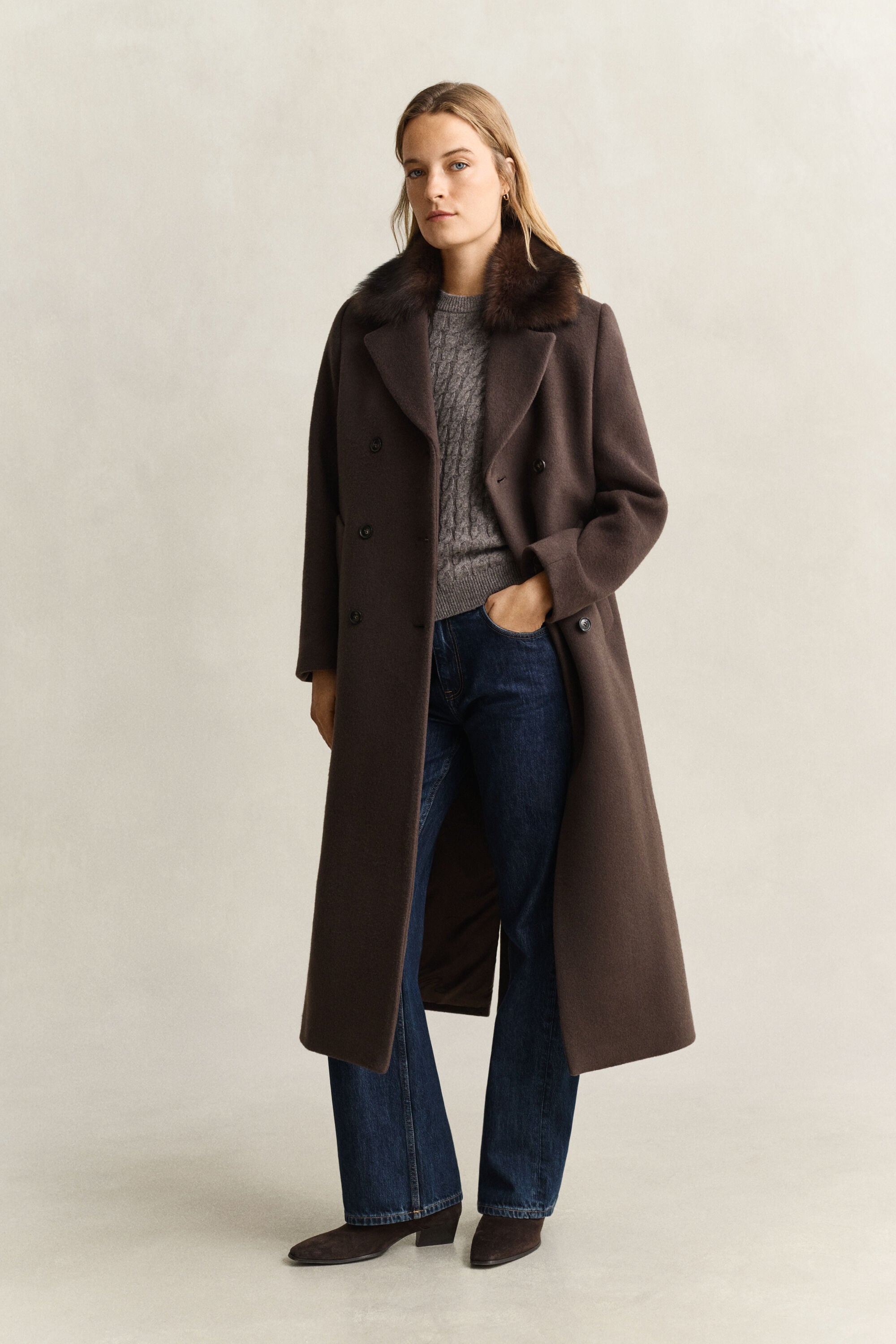 Maglia a trecce con maniche corte in lana e cashmere