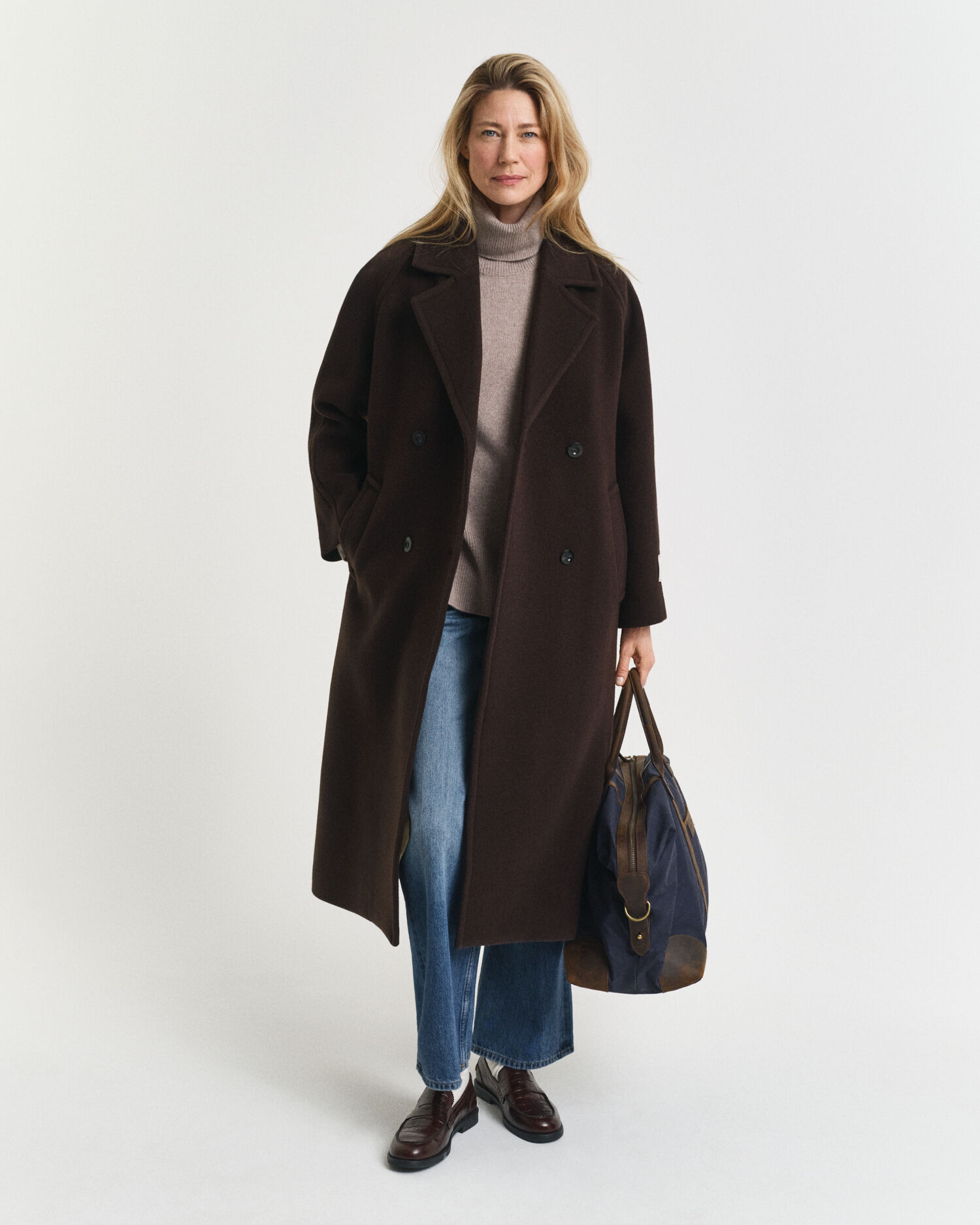 Maglia a collo alto in morbido lana misto cashmere