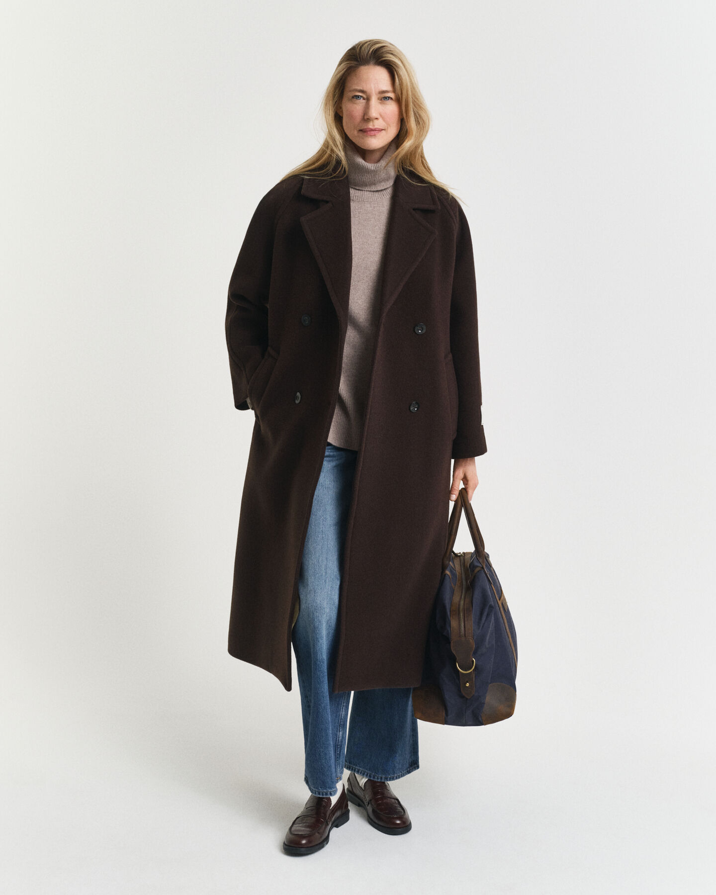 Maglia a collo alto in morbido lana misto cashmere