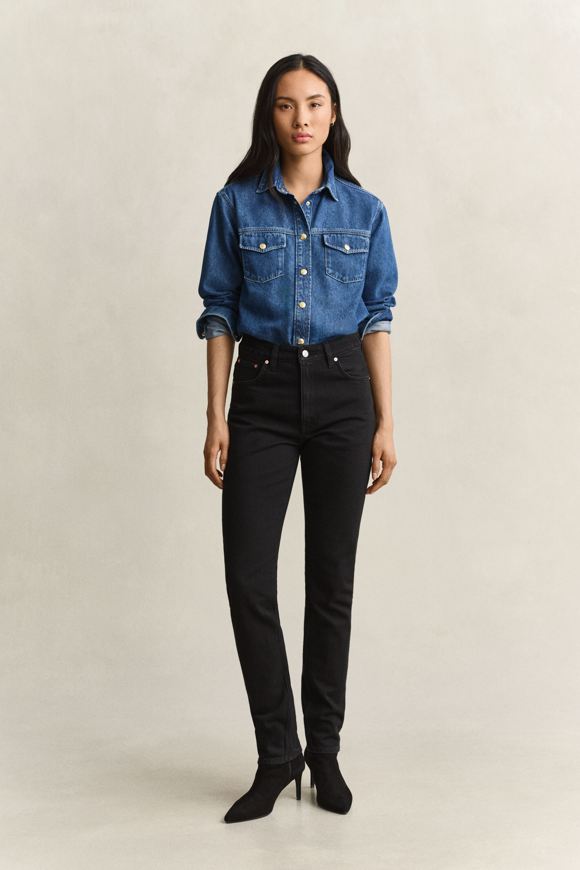 Jeans slim a vita alta