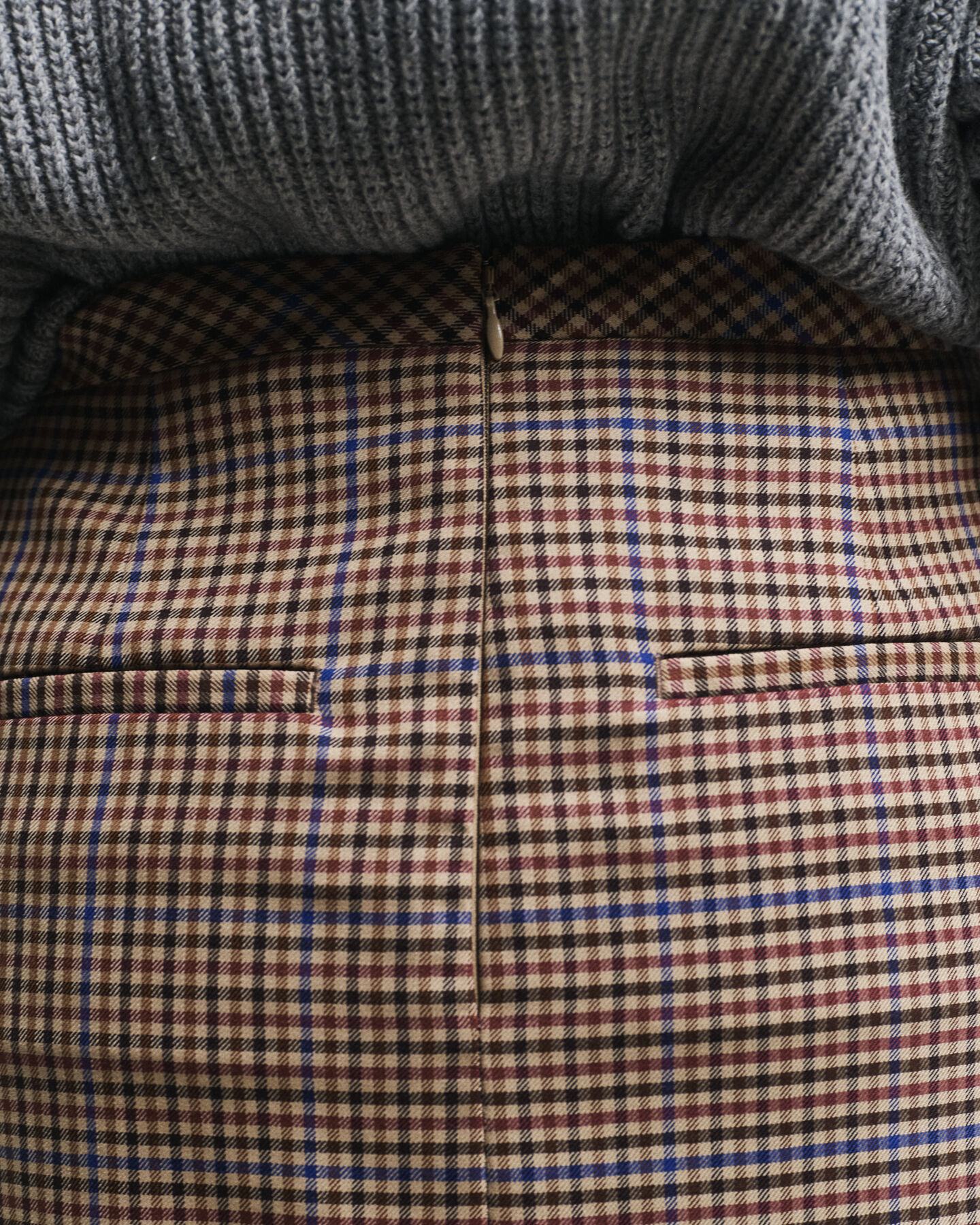 Gonna longuette a quadri