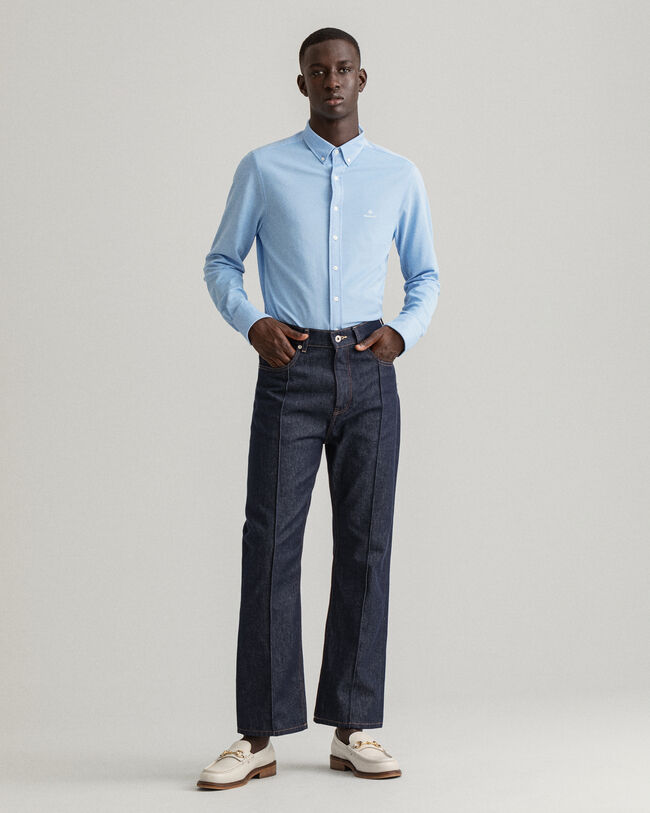 Camicia Tech Prep™ in piqué slim fit