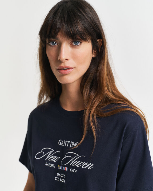 T-shirt girocollo Sailing con grafica