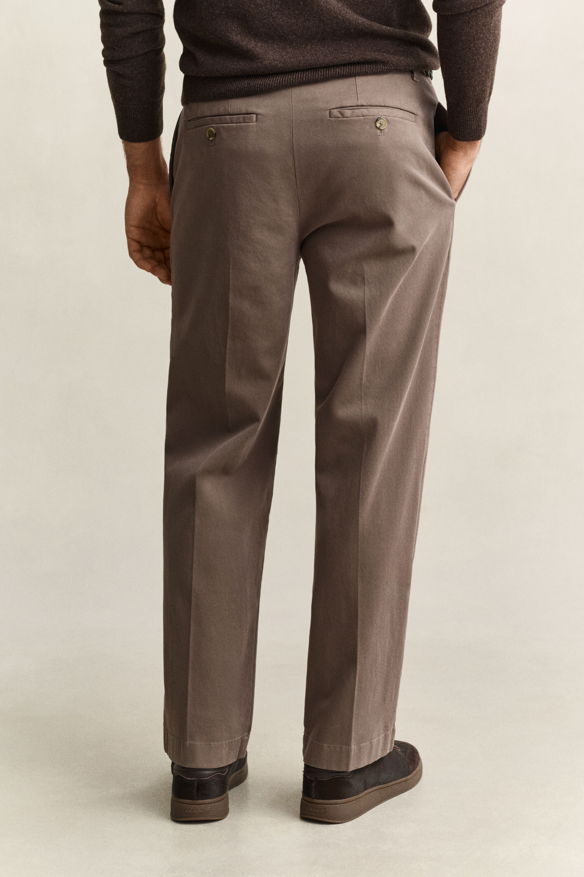 Pantaloni chino in morbido cotone spazzolato