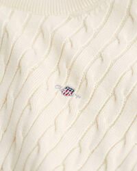 Maglia girocollo in cotone a trecce Shield Teens