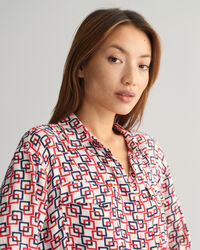 Camicia con stampa geometrica relaxed fit