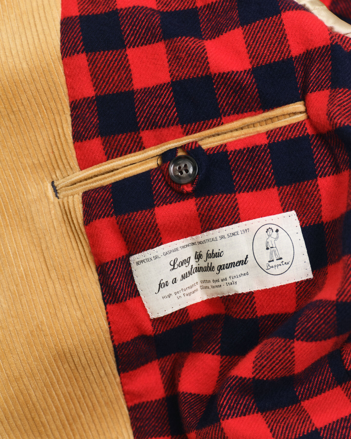 Blazer in velluto a coste regular fit