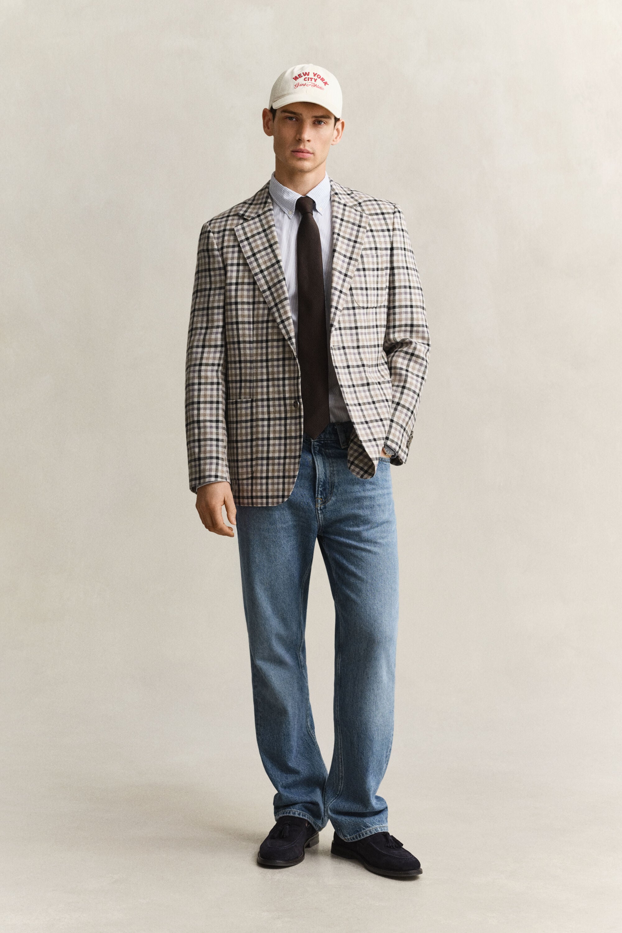 Camicia classica in popeline a righe Banker