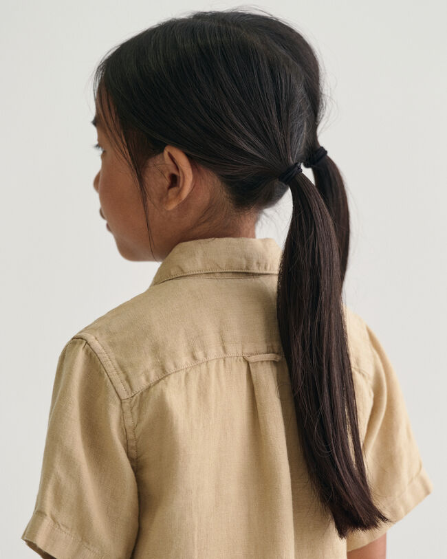 Camicia a maniche corte in lino kids