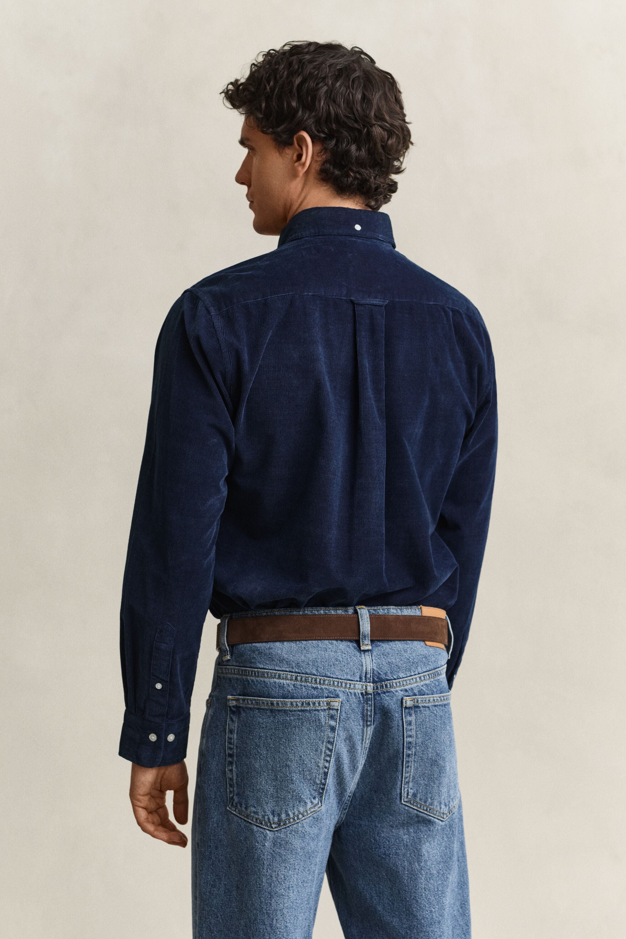 Camicia Indigo in velluto a coste