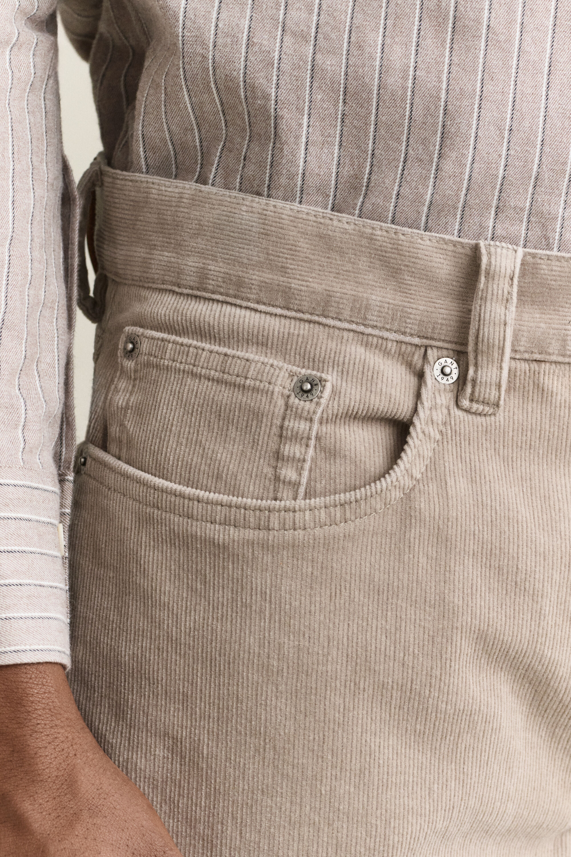Jeans in velluto a coste
