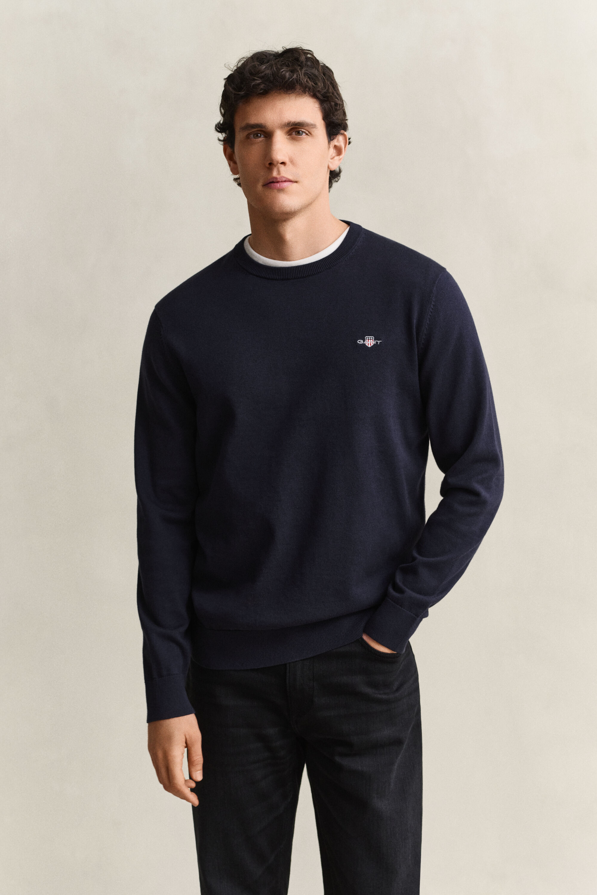 Maglia girocollo in cotone