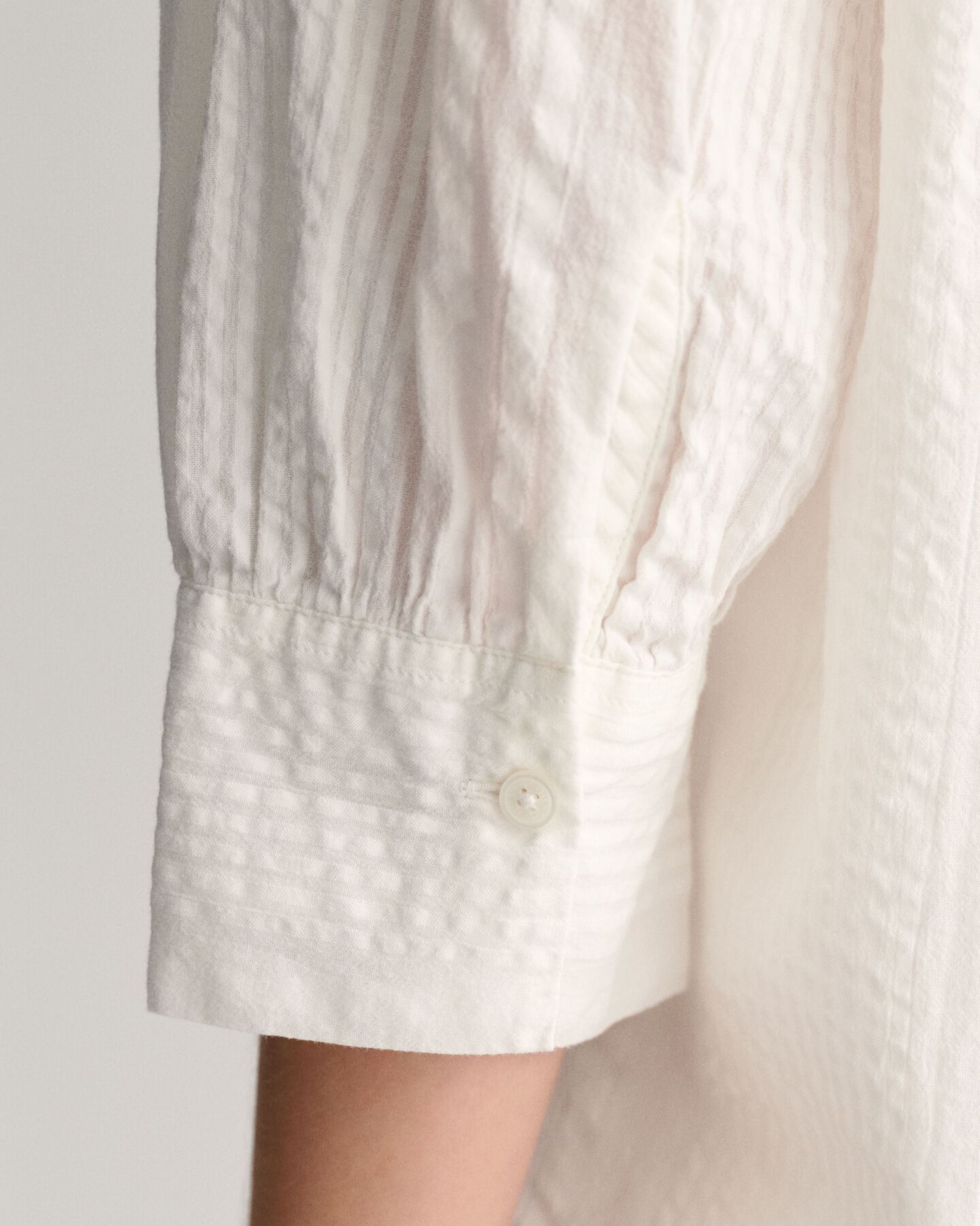 Camicia popover a righe Seersucker relaxed fit