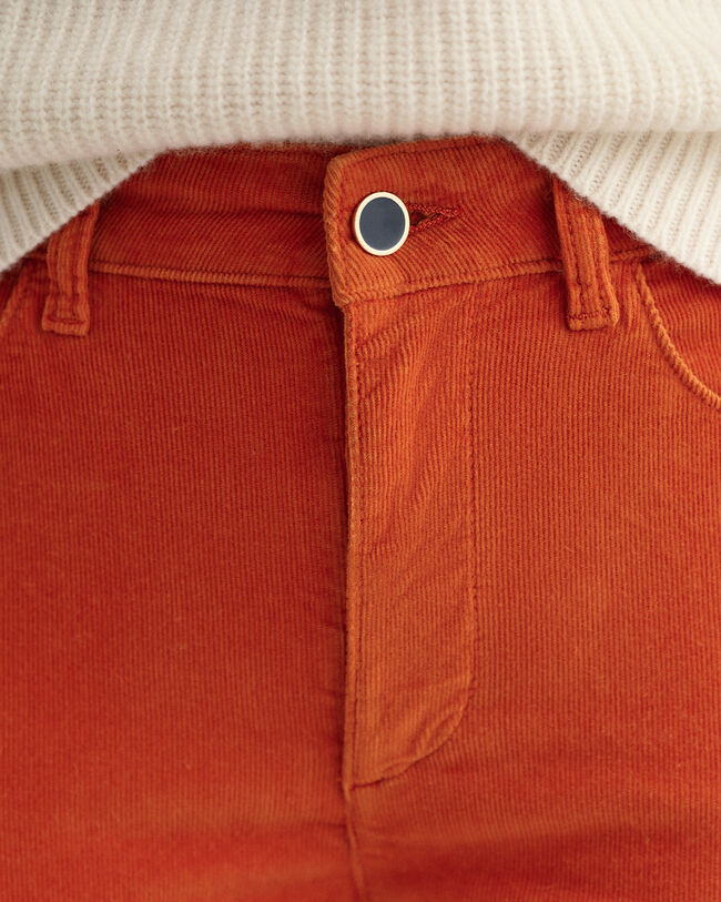 Jeans Farla in velluto a coste alla caviglia slim fit