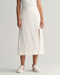 Gonna midi in misto lino