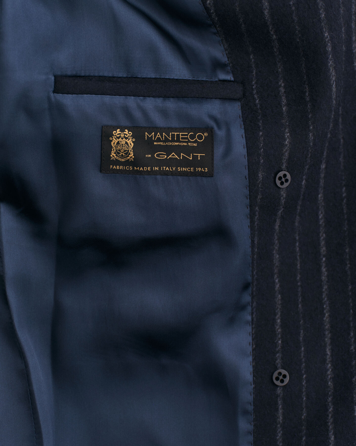 Cappotto gessato in lana