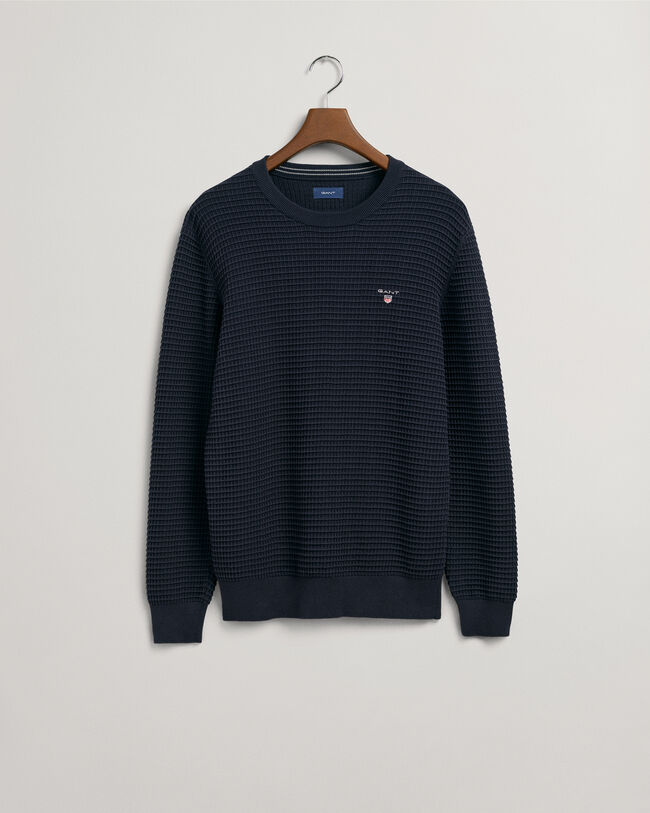 Maglia girocollo in cotone Texture