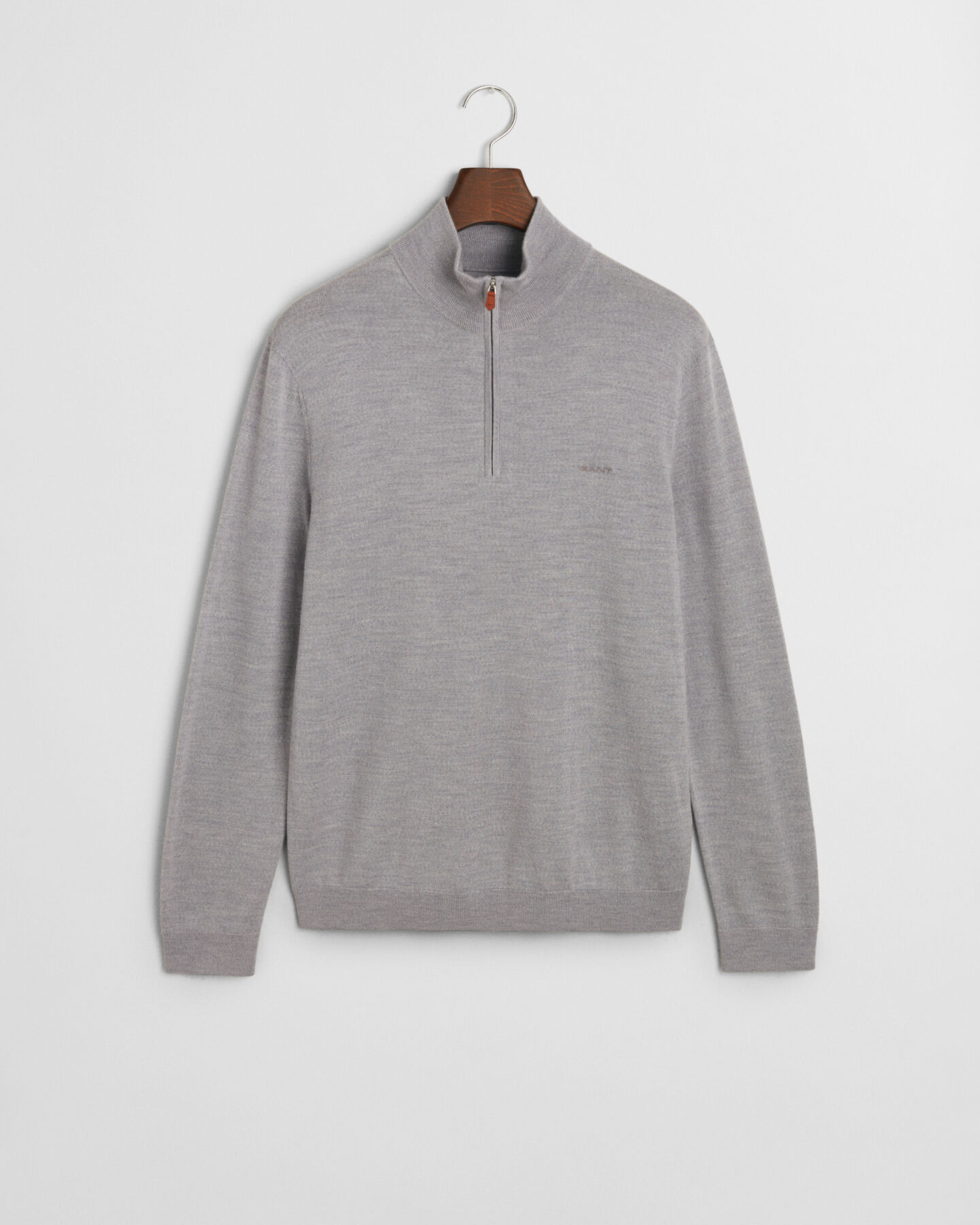 Maglia con zip corta in finissima lana merino