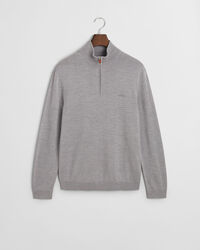 Maglia con zip corta in finissima lana merino