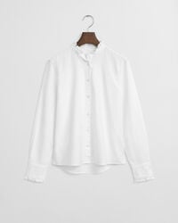 Blusa Oxford classica con volant