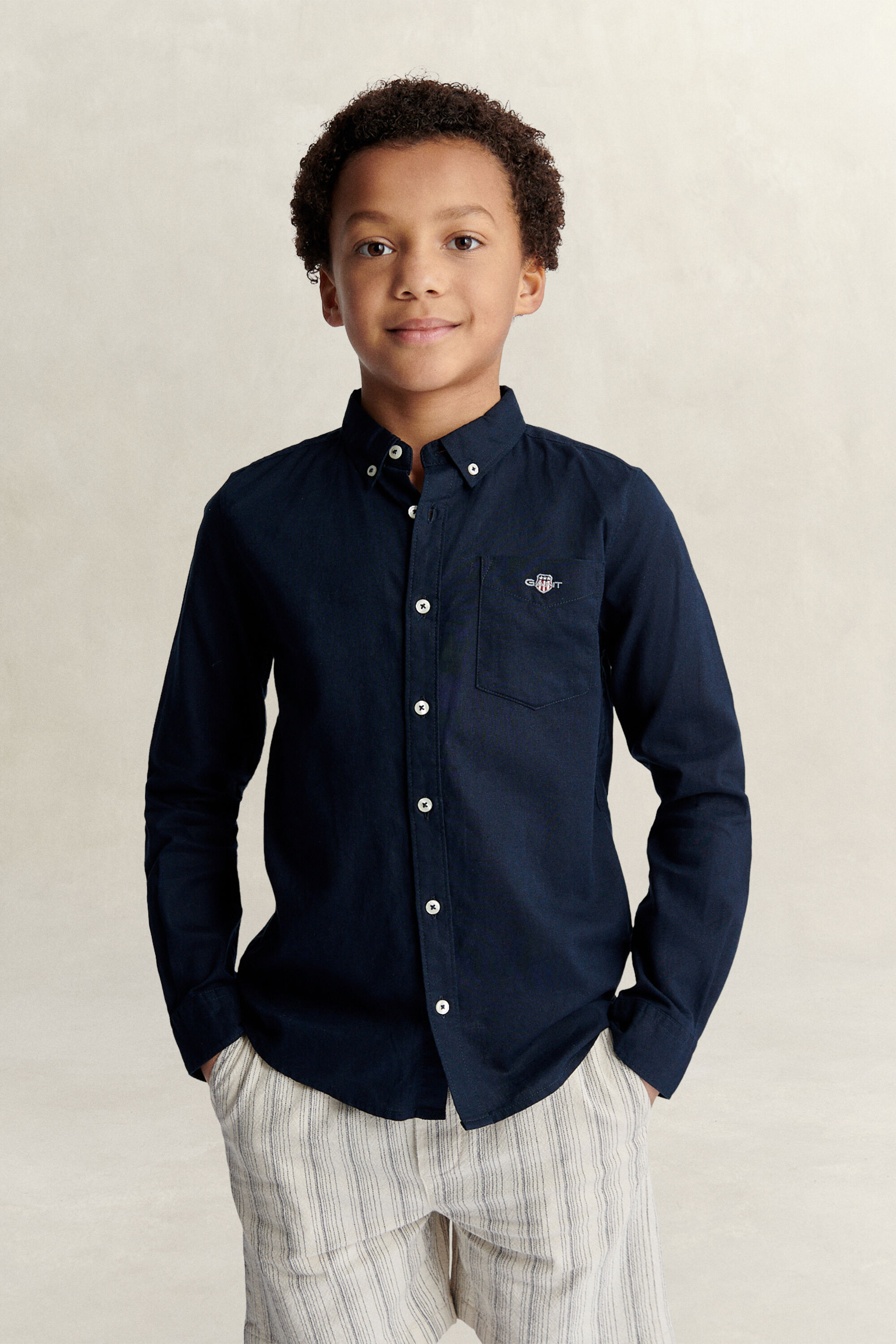Camicia in misto lino Teen Boys