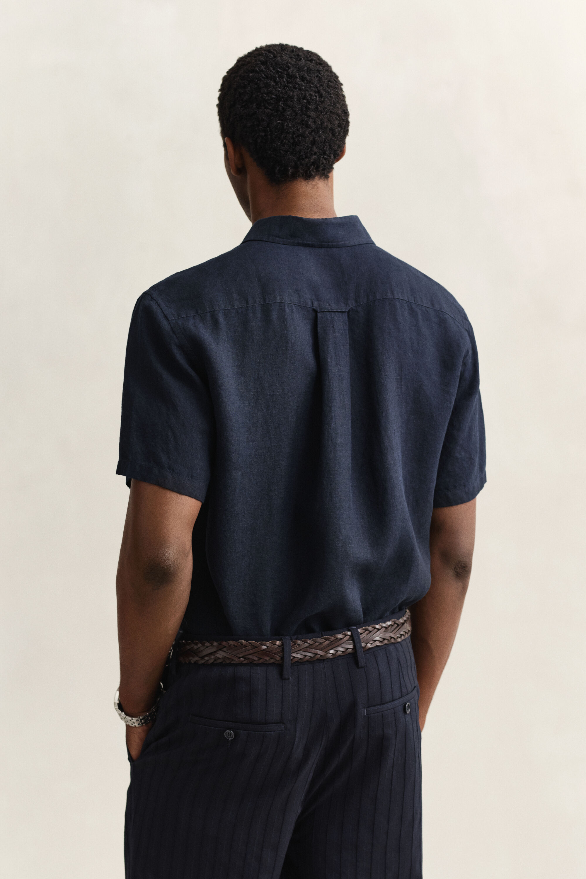 Camicia a maniche corte in lino