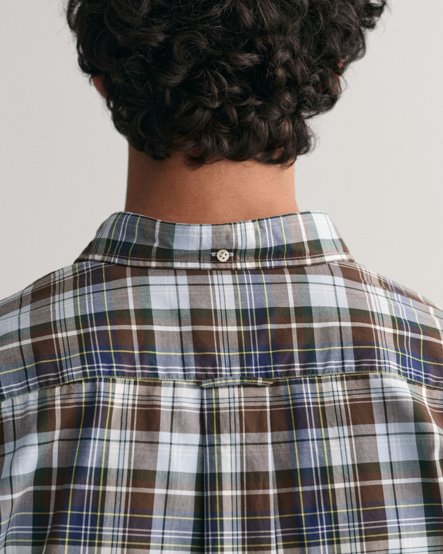 Camicia a quadri medi in popeline regular fit