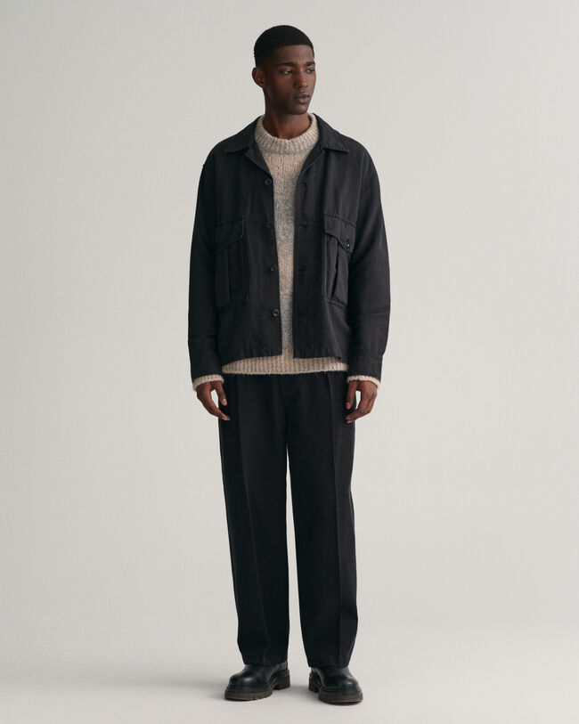 Pantaloni chino in twill con pinces