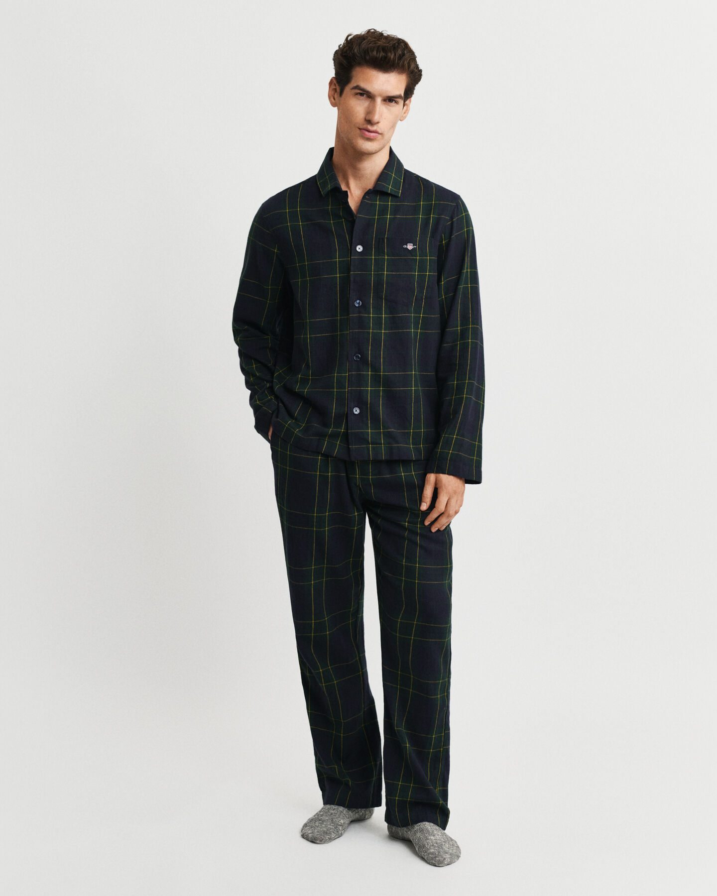 Confezione regalo di pigiama in flanella a quadri