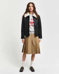 Gonna chino a pieghe