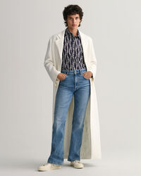 Camicia in voile di cotone con stampa a catena regular fit