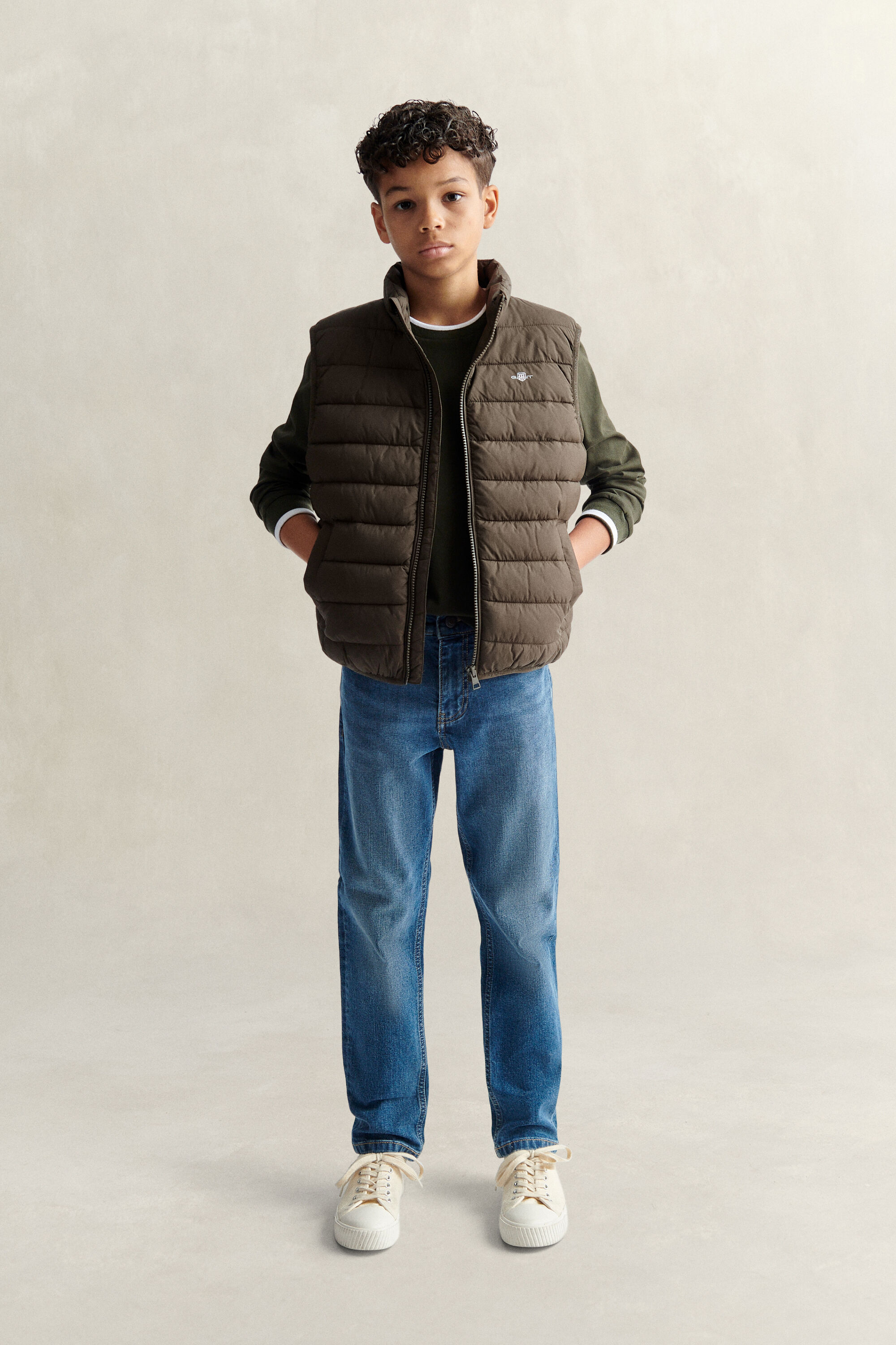 Piumino smanicato leggero Teen Boys