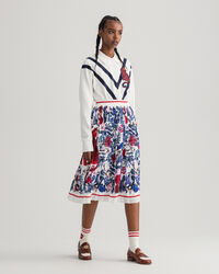 Gonna Tiger Floral plissettata