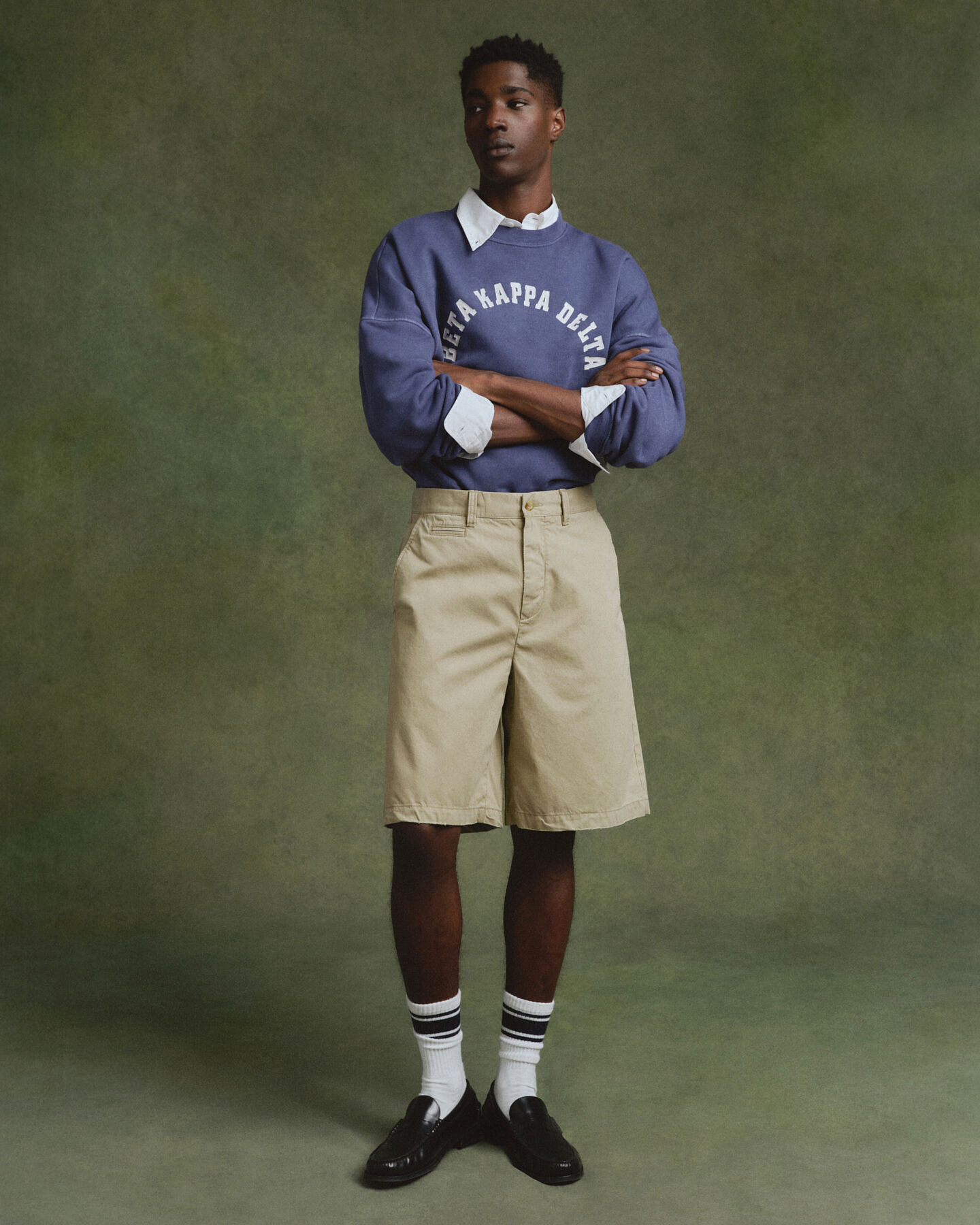 Pantaloncini chino in twill di cotone relaxed fit