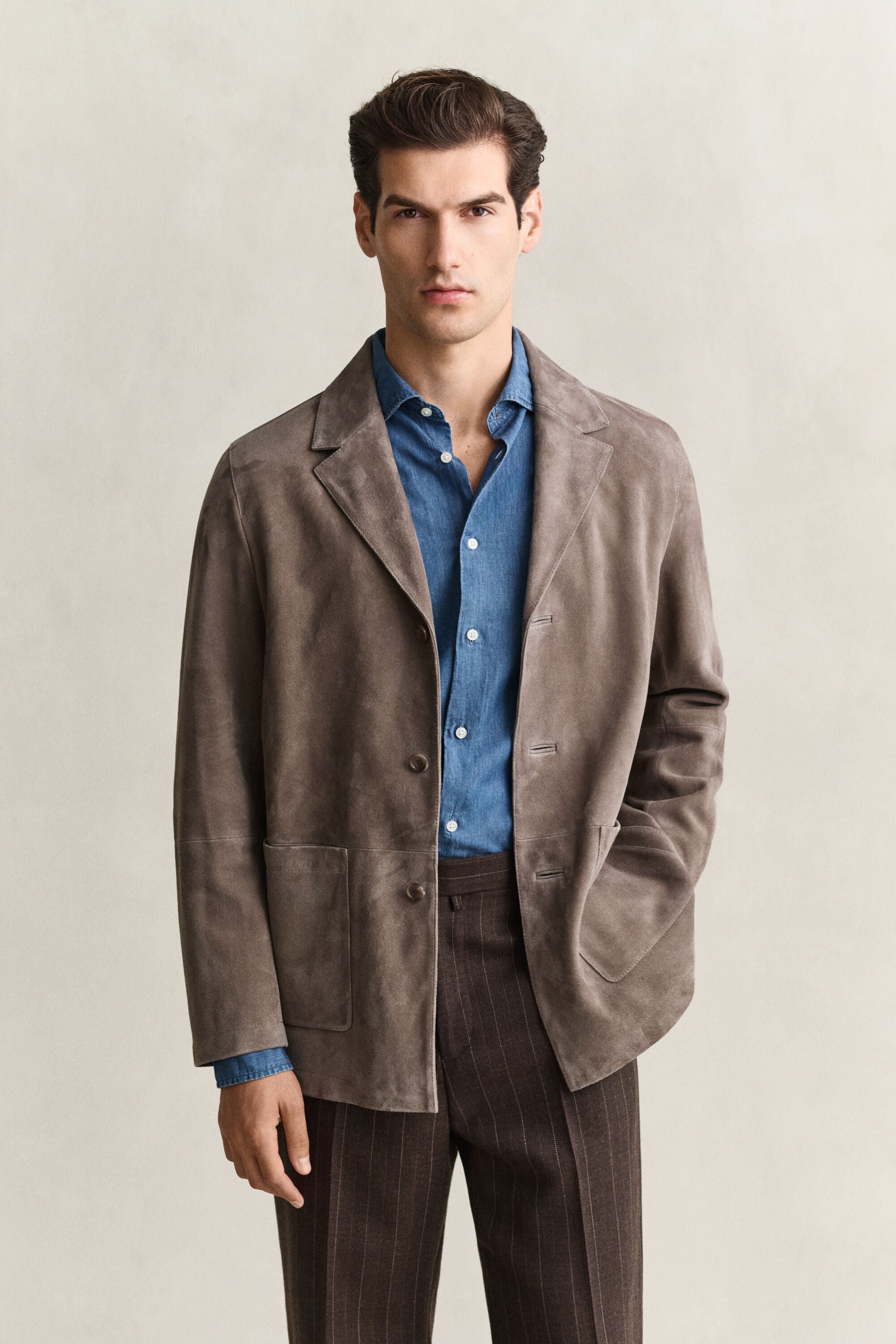 Blazer in camoscio