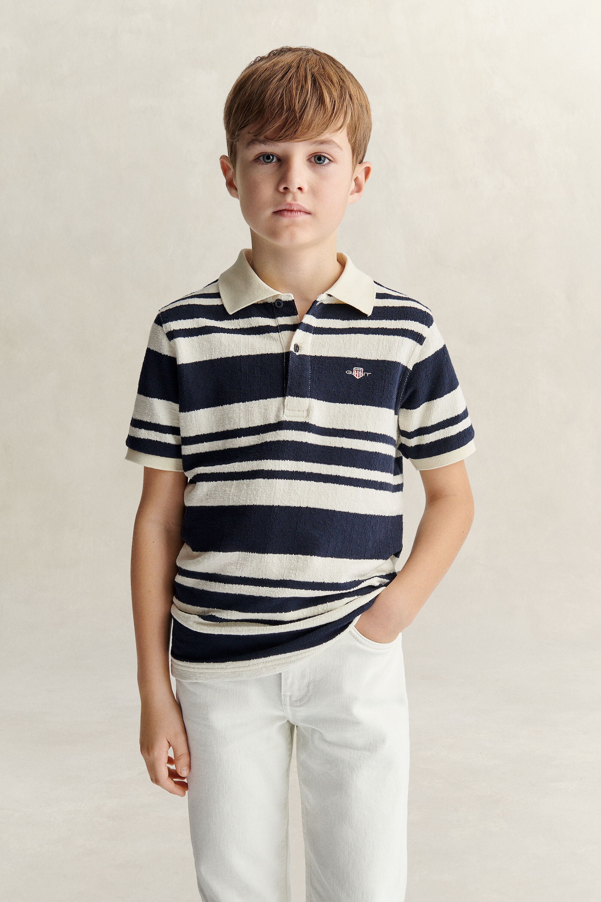 Teen Boys Striped Polo Shirt