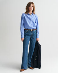 Camicia classica in popeline a righe regular fit