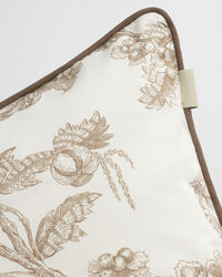 Copricuscino in raso con stampa di albero