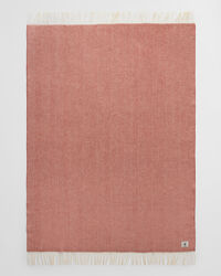 Coperta in lana con motivo a spina di pesce