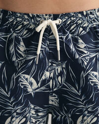 Pantaloncini da bagno con stampa Tropical Leaves Classic Fit