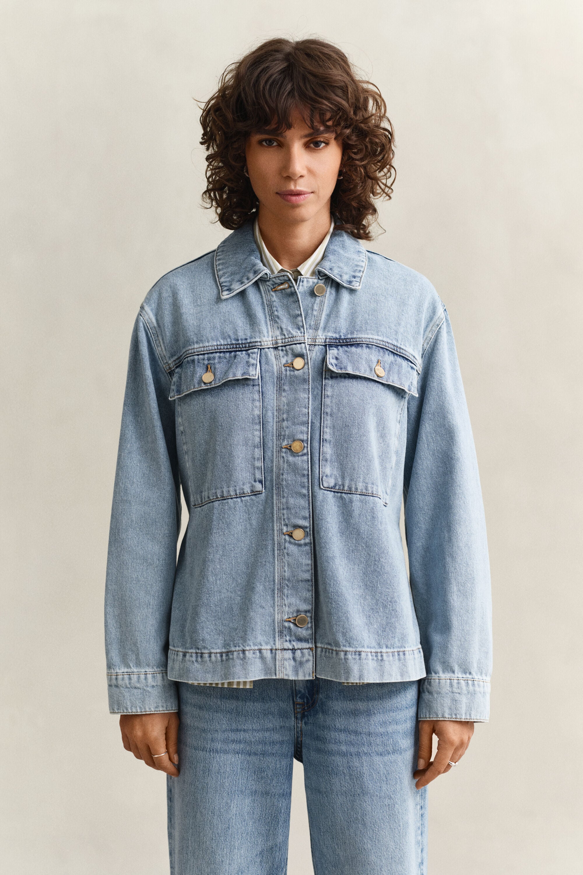 Giacca in denim con laccetti