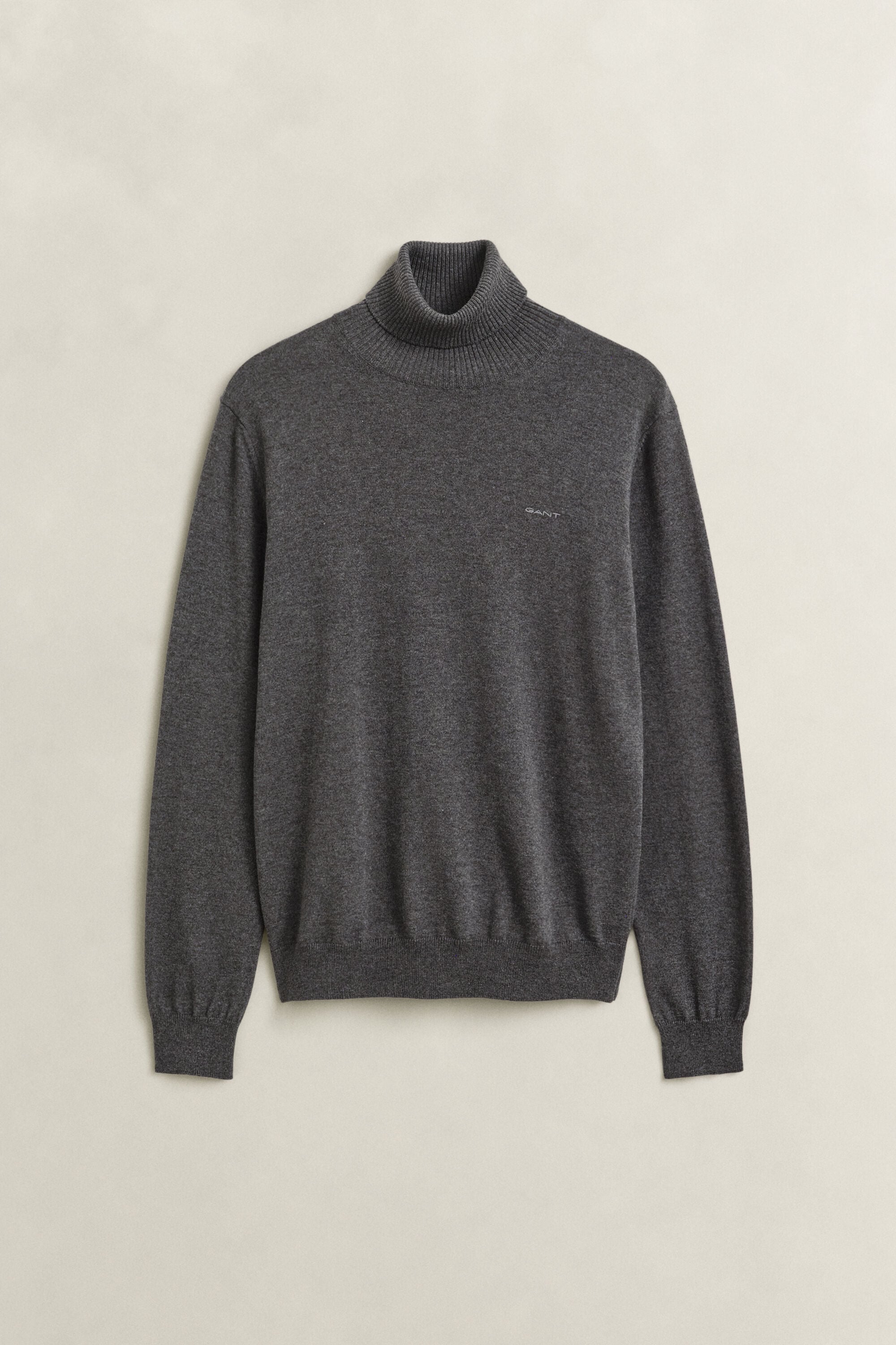 Maglia a collo alto in lana e cotone
